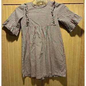 Classic Whimsy Christmas Holiday Gingham Olivia Dress / Girl's Size 5